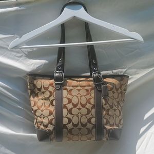 Authentic Coach Brown/Tan Signature C Tote